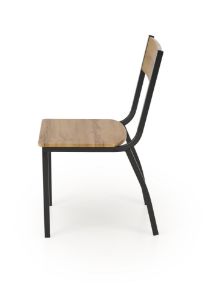 Obrazek Zestaw stół + 4 krzesła Elem naturalny/czarny