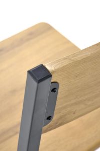 Obrazek Zestaw stół + 4 krzesła Elem naturalny/czarny