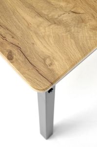 Obrazek Zestaw stół + 4 krzesła Elem naturalny/czarny