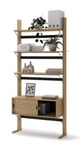 Obrazek Regał dwudrzwiowy z półkami Ollie OL-01