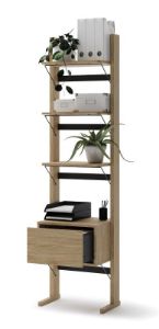 Obrazek Regał jednodrzwiowy z półkami Ollie OL-02