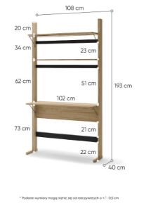 Obrazek Regał z biurkiem Ollie OL-04