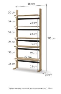 Obrazek Regał otwarty z półkami Ollie OL-05