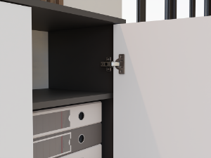 Obrazek Regał Rado 2D antracyt/biały