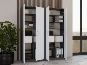 Obrazek Regał Rado 2D antracyt/biały