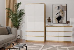 Obrazek Komoda Umo P6 120 dąb artisan/biały