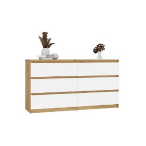 Obrazek Komoda Umo P6 140 dąb artisan/biały