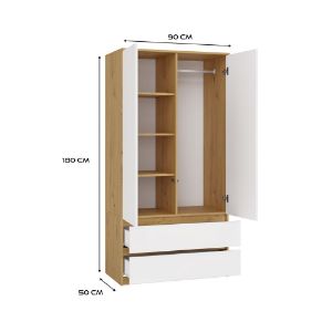 Obrazek Szafa Umo S2 dąb artisan/biały