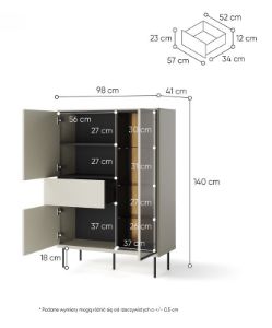 Obrazek Witryna trzydrzwiowa z szufladą Epiro EP-01
