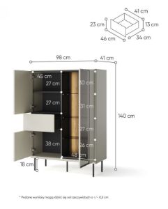 Obrazek Witryna trzydrzwiowa z szufladą Epiro EP-02