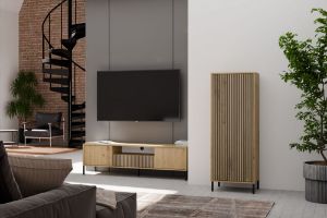 Obrazek Witryna Amaro 1D Slim dąb artisan