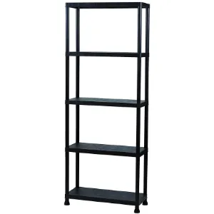 Obrazek Regał plastikowy T80 80x30x181 cm czarny