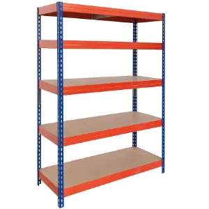 Obrazek Regał metalowy magazynowy nitowany Rivet 300 192x100x50 cm - 5 półek/300 kg