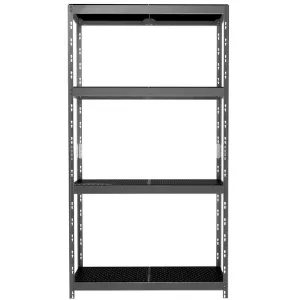 Obrazek Regał metalowy magazynowy nitowany Rivet Outdoor 180x100x38 cm – 4 półki/80 kg