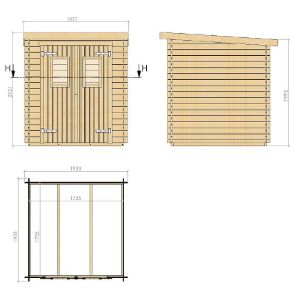 Obrazek Domek ogrodowy Skrzyp 193/193