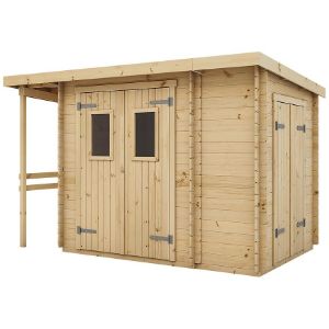 Obrazek Domek ogrodowy Skrzyp 270/193 + drewutnia + szopka