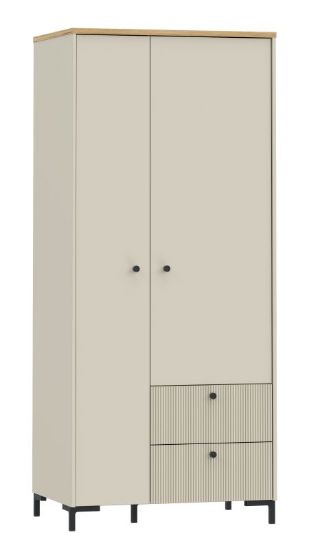 Obrazek Szafa dwudrzwiowa z szufladami Bixbite BITS821L