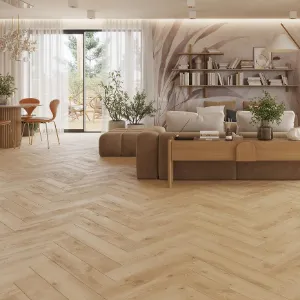 Obrazek Panele podłogowe wodoodporne jodełka Dąb Altea 8mm AC5 Herringbone WR 66883