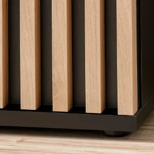 Obrazek Szafka RTV Cameron-K + Biokominek ZHJ CM RTV-K czarny/hickory jackson