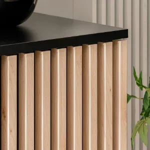 Obrazek Szafka RTV Cameron-K + Biokominek ZHJ CM RTV-K czarny/hickory jackson