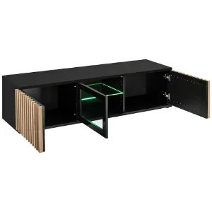 Obrazek Szafka RTV Cameron  ZHJ CM czarny/hickory jackson