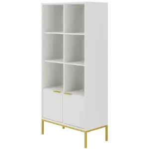 Obrazek Regał Austin Biały/Złoty