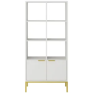 Obrazek Regał Austin Biały/Złoty
