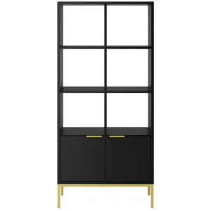 Obrazek Regał Austin Czarny/Złoty