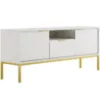 Obrazek Szafka RTV 135 Austin Biały/Złoty