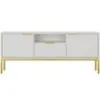Obrazek Szafka RTV 135 Austin Biały/Złoty
