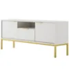 Obrazek Szafka RTV 135 Austin Biały/Złoty