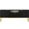 Obrazek Szafka RTV 135 Austin Czarny/Złoty