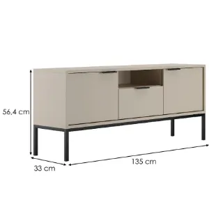 Obrazek Szafka RTV 135 Austin Kaszmir/Czarny