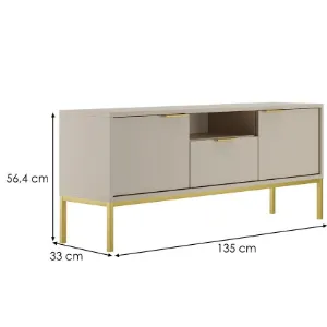 Obrazek Szafka RTV 135 Austin Kaszmir/Złoty