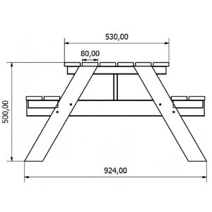 Obrazek Zestaw piknikowy 92,4cm x 50cm