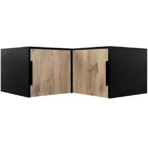 Obrazek Nadstawka do szafy narożnej Duarte czarny/dąb viking