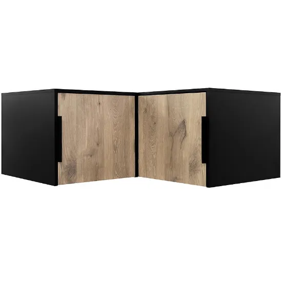 Obrazek Nadstawka do szafy narożnej Duarte czarny/dąb viking