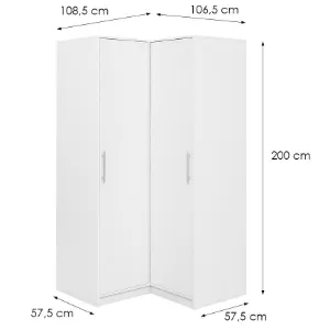 Obrazek Szafa Narożna Bali Biała