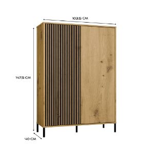 Obrazek Witryna Amaro 2DD Slim dąb artisan