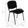 Obrazek Krzesło konferencyjne Ixos Black czarne