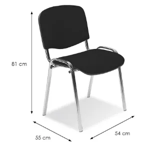 Obrazek Krzesło konferencyjne Ixos Chrome czarne
