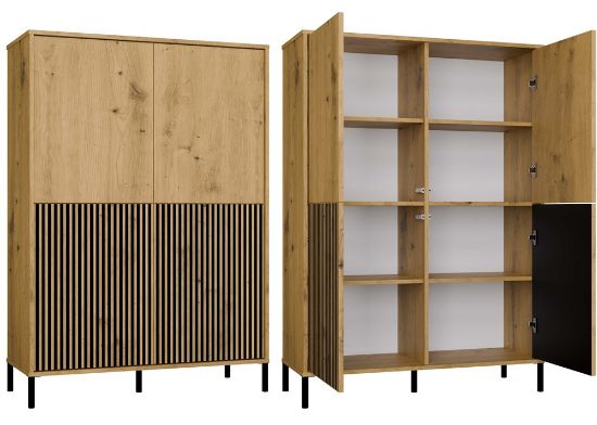 Obrazek Witryna Amaro 4DK Slim dąb artisan