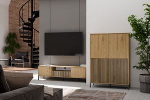 Obrazek Witryna Amaro 4DK Slim dąb artisan