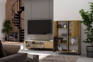 Obrazek Witryna Amaro 4DK Slim dąb artisan