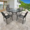 Obrazek Komplet obiadowych mebli ogrodowych 4+1