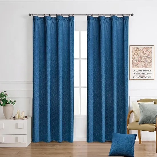 Obrazek Zasłona na taśmie ROSALIA VET449/5/210GSM 140x250 granatowa