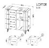 Obrazek Komoda Lofter LO6