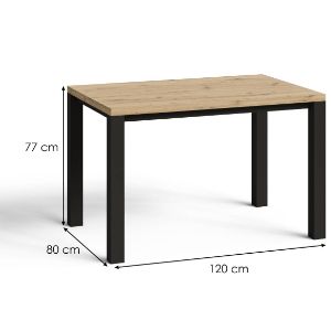 Obrazek Stół Oskar D120 artisan/czarny