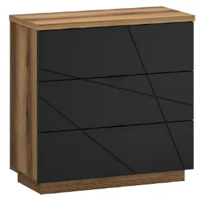 Obrazek Komoda 3s Orient G Dąb Delano/Czarny