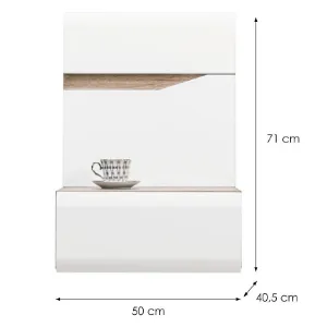 Obrazek Szafka Nocna  Lionel P Li15 Dąb S./ Biała